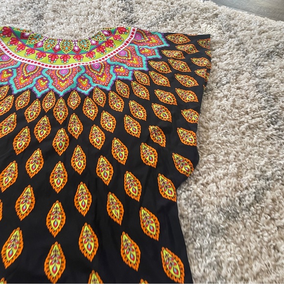 Trina Turk Vibrant Black and Multicolor Blouse size medium - Picture 7 of 10